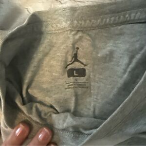 Jordan Jumpman Logo Graphic Print T-Shirt Gray Men’s Large